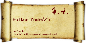 Heiter András névjegykártya